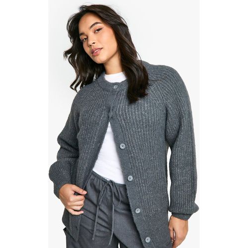 Cardigan Plus Size squadrato oversize in maglia con bottoni - boohoo - Modalova