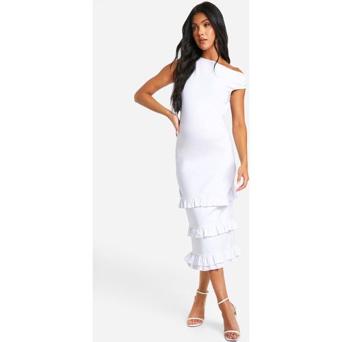 Maternity Bengaline Asymmetric Frill Midi Dress - boohoo - Modalova