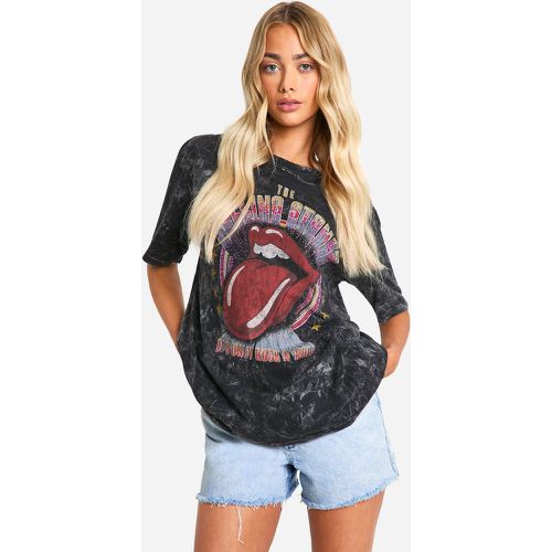 Camiseta Oversize Con Estampado Gráfico De Los Rolling Stones - boohoo - Modalova