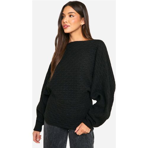 Maglione in maglia morbida intrecciata con dettagli attorcigliati sul retro - boohoo - Modalova