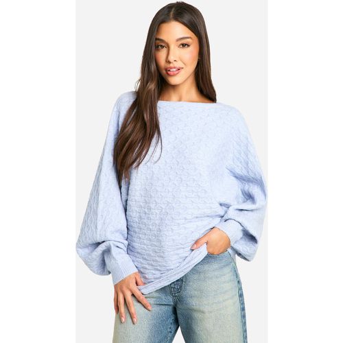 Maglione in maglia morbida intrecciata con dettagli attorcigliati sul retro - boohoo - Modalova