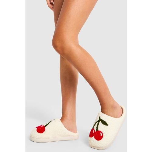 Zapatillas Para Estar En Casa De Borreguito Color Cereza - boohoo - Modalova