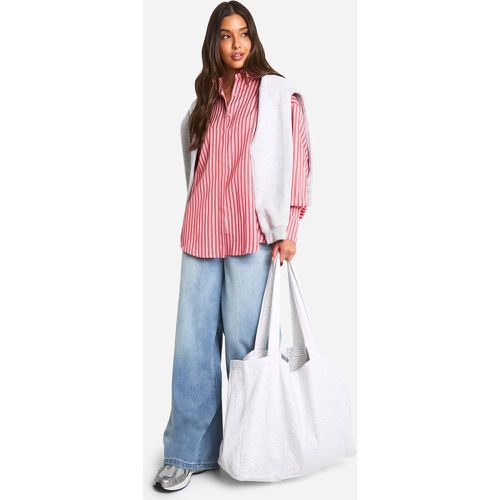 Camisa Oversize Texturizada De Rayas Con Mangas Bombachas - boohoo - Modalova