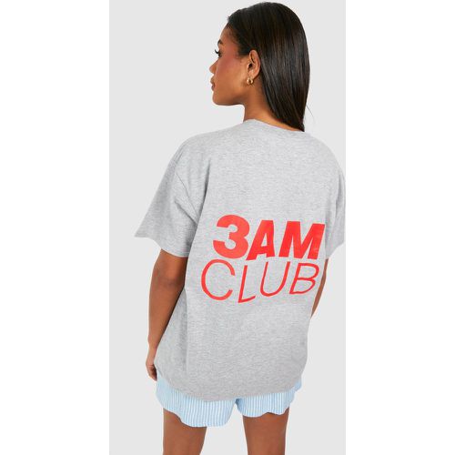 Oversized 3am Club Cotton Tee - boohoo - Modalova