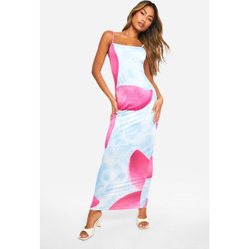 Vestito maxi con stampa a fiori e spalline - boohoo - Modalova