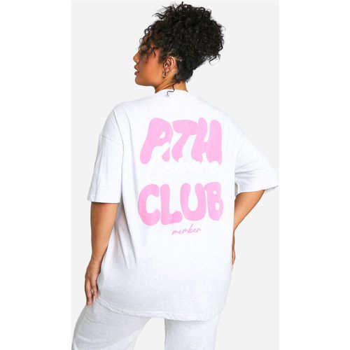 Camiseta Plus Oversize Con Estampado Athleisure Club En Relieve - boohoo - Modalova