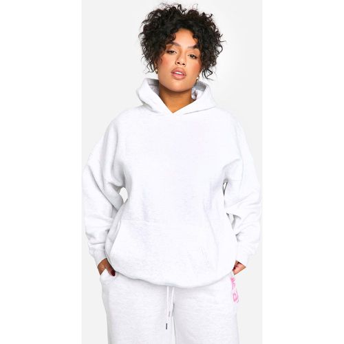 Sudadera Plus Oversize Con Capucha Y Estampado Athleisure Club En Relieve - boohoo - Modalova