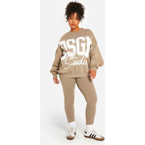 Chándal Plus Oversize Dsgn De Leggings Y Sudadera - boohoo - Modalova