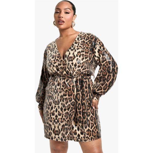 Vestito scaldacuore Plus Size con paillettes - boohoo - Modalova