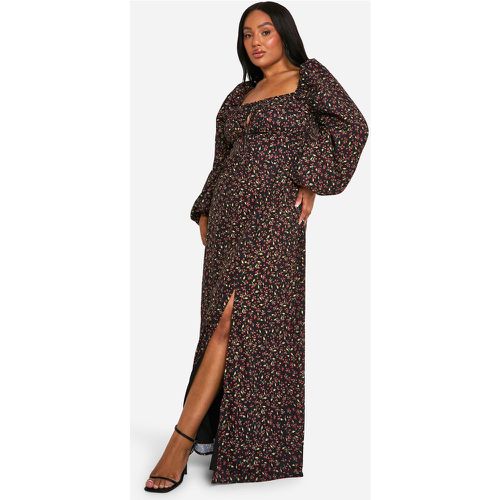 Vestito maxi Plus Size da Milkmaid a fiori piccoli con maniche a palloncino - boohoo - Modalova