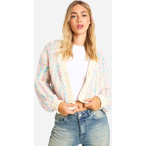 Cárdigan Oversize Premium De Punto Grueso Hecho A Mano - boohoo - Modalova