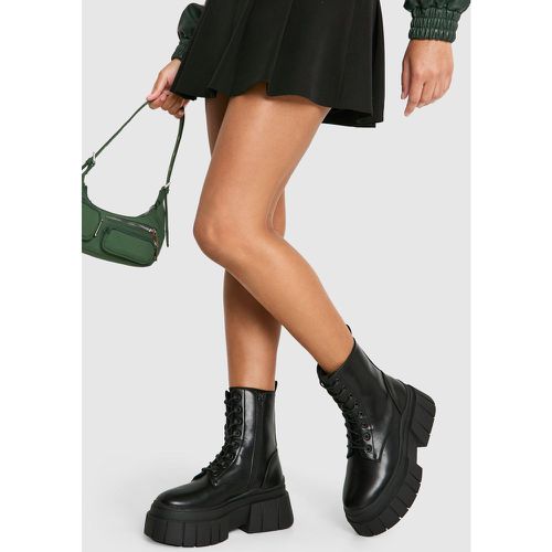 Botas Militares Con Suela Gruesa Y Tacos - boohoo - Modalova