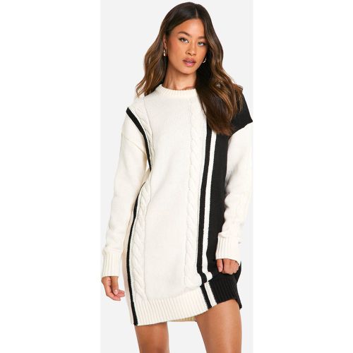 Vestido Jersey Tall De Punto En Ochos Con Panel - boohoo - Modalova