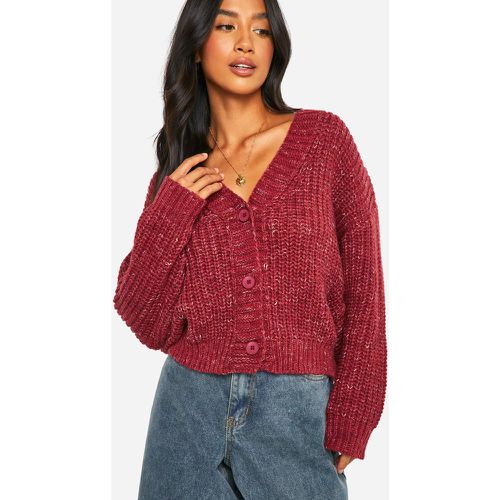 Cardigan Petite in maglia spessa - boohoo - Modalova