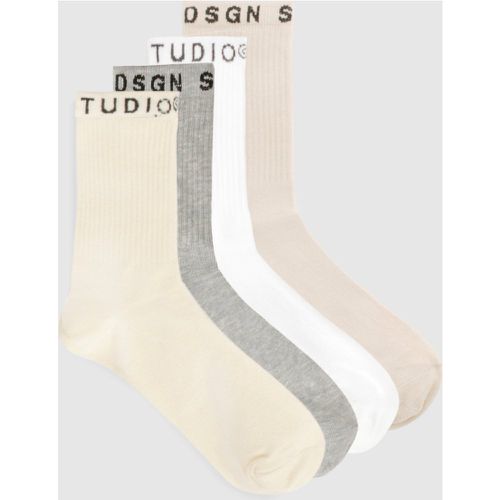 Pack De 4 Pares De Calcetines Dsgn Studio De Canalé - boohoo - Modalova