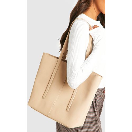 Bolso Tote De Cuero Sintético - boohoo - Modalova