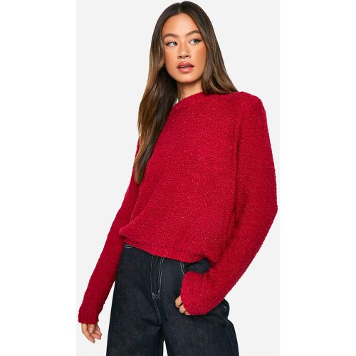 Jersey Tall De Punto Buclé, Rojo - boohoo - Modalova