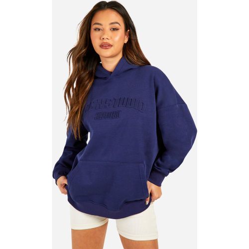 Sudadera Oversize Con Capucha Y Estampado Dsgn Studio En Relieve - boohoo - Modalova