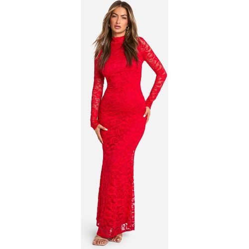 Vestido Maxi De Encaje Con Espalda Abierta - boohoo - Modalova