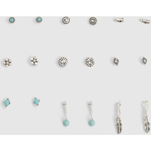 Pack De 9 Pendientes Estilo Western - boohoo - Modalova