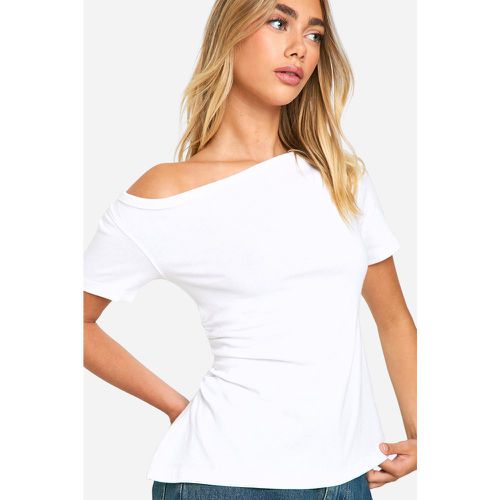 Top monospalla asimmetrico con coulisse - boohoo - Modalova