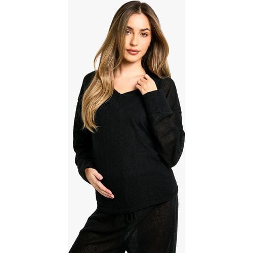 Jersey Premamá Oversize Texturizado Suave Con Escote De Pico - boohoo - Modalova