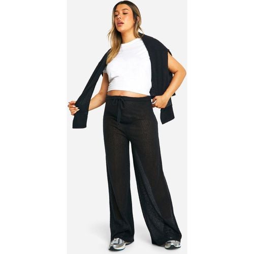 Pantalón Premamá De Pernera Ancha Texturizado Suave Con Cordón Elástico - boohoo - Modalova