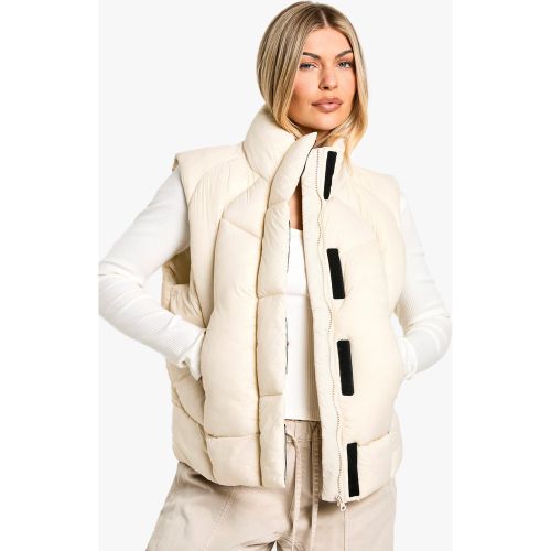 Chaqueta Acolchada, Beige - boohoo - Modalova