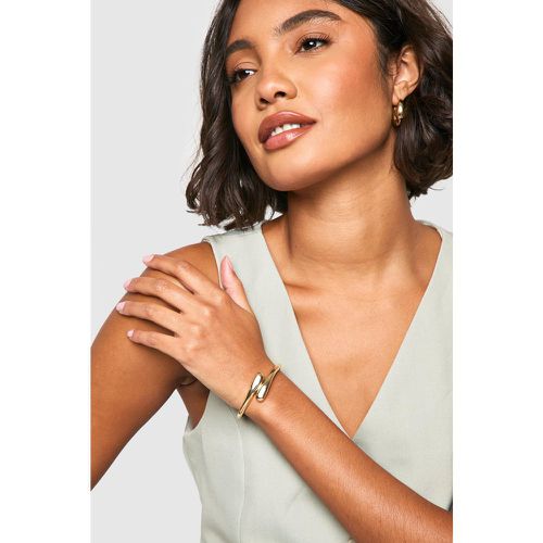 Brazalete Dorado Curvo, Metallics - boohoo - Modalova