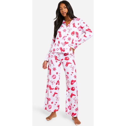 Set pigiama Tall con stampa Cowgirl - boohoo - Modalova