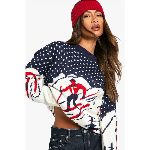 Jersey De Punto Winter Con Estampado De Esquí - boohoo - Modalova