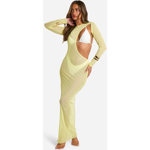 Vestido Maxi Para La Playa Con Abertura - boohoo - Modalova