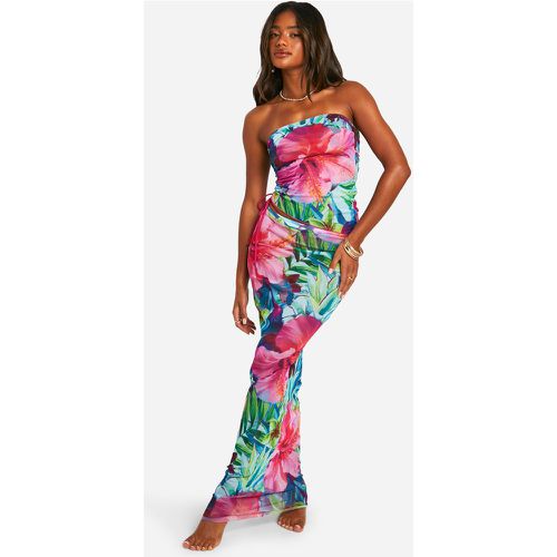 Conjunto Coordinado Maxi Para La Playa Con Estampado Tropical - boohoo - Modalova