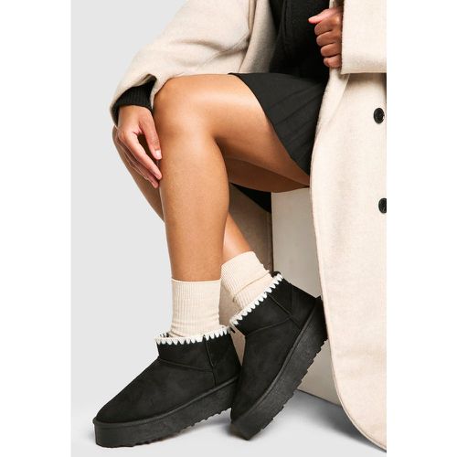 Botas De Plataforma Cómodas, Negro - boohoo - Modalova