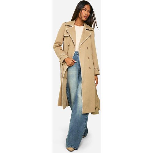 Cappotto Trench sartoriale con cuciture coperte - boohoo - Modalova