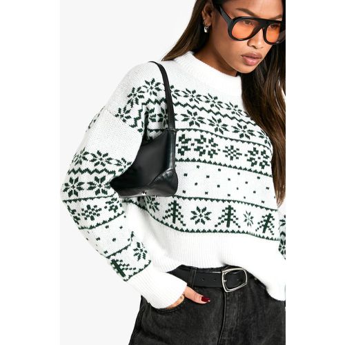 Maglione natalizio Premium in maglia con motivi Fairisle - boohoo - Modalova