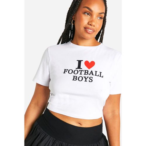 Camiseta Plus Para Bebé Con Estampado I Love Football Boys - boohoo - Modalova