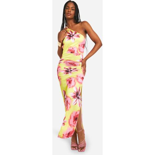 Vestito maxi Tall seducente asimmetrico a fiori - boohoo - Modalova