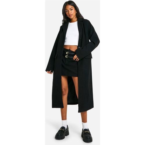 Cappotto lungo Tall effetto lana - boohoo - Modalova