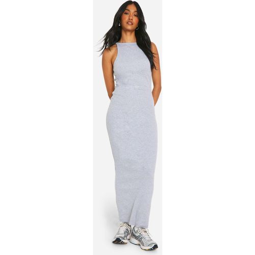 Vestito maxi Basic a coste con scollo a vogatore - boohoo - Modalova