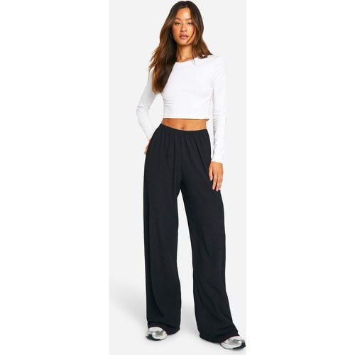 Pantalón Tall De Pernera Ancha Texturizado Fruncido - boohoo - Modalova