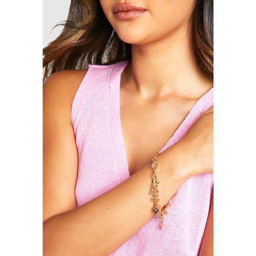 Pulsera Dorada Gruesa Con Colgantes - boohoo - Modalova