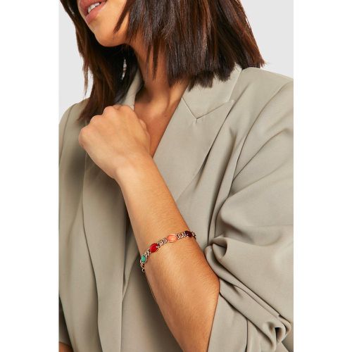 Pulsera Dorada Con Piedras - boohoo - Modalova