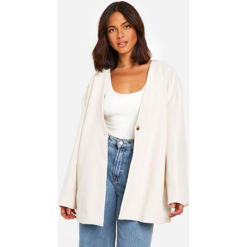 Americana Oversize Larga Sin Cuello - boohoo - Modalova