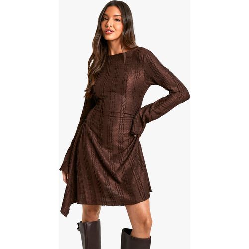 Vestido Mini Texturizado Con Mangas Acampanadas - boohoo - Modalova