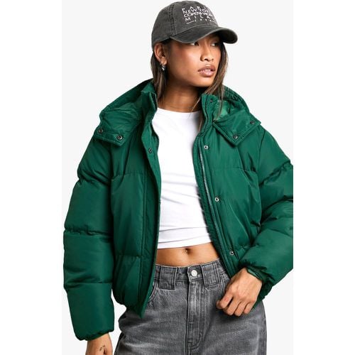 Chaqueta Acolchada Corta, Verde - boohoo - Modalova