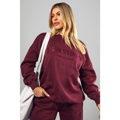 Sudadera Oversize Con Aplique Dsgn Studio Y Cuello De Caja - boohoo - Modalova