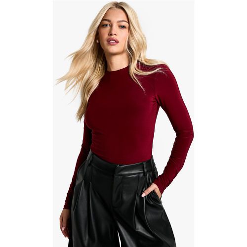 BODY CALDA A DOPPIO STRATO, Rosso - boohoo - Modalova