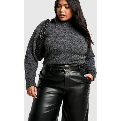 CINTURA Plus Size con cuciture a contrasto e fibbia color oro - boohoo - Modalova