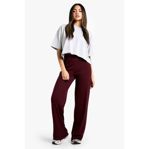 Pantalón De Pernera Ancha Y Canalé De Tela Doble - boohoo - Modalova